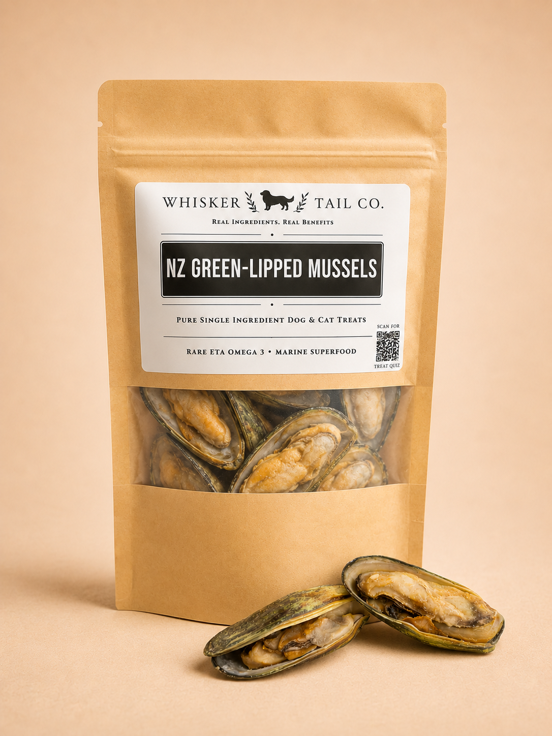 Green Lipped Mussels for Dogs & Cats | Joint Support Treat | Whisker & Tail Co.