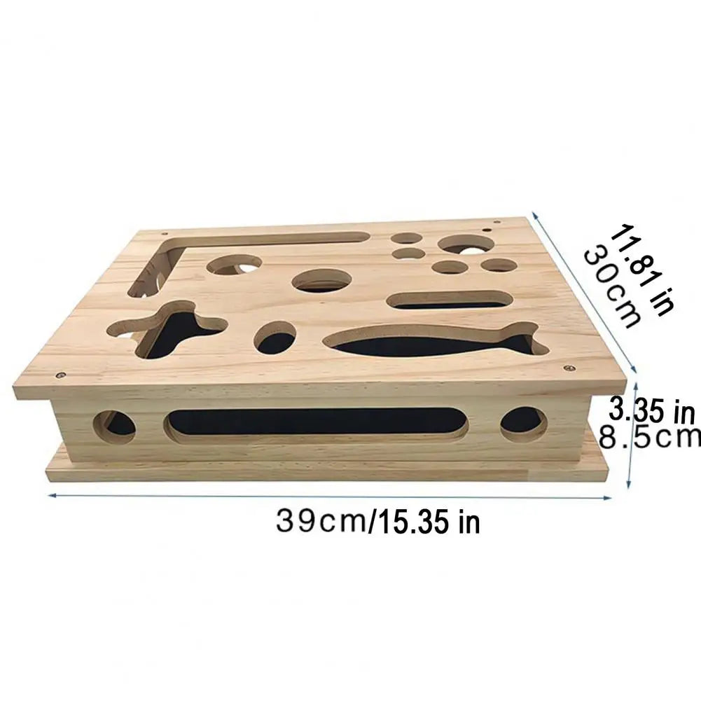 Cat Scratch Enrichment Box 3-in-1 Cat Scratch Puzzle Toy Cat Nail File Toy Protects Furniture for Indoor Cats Mental Stimulation