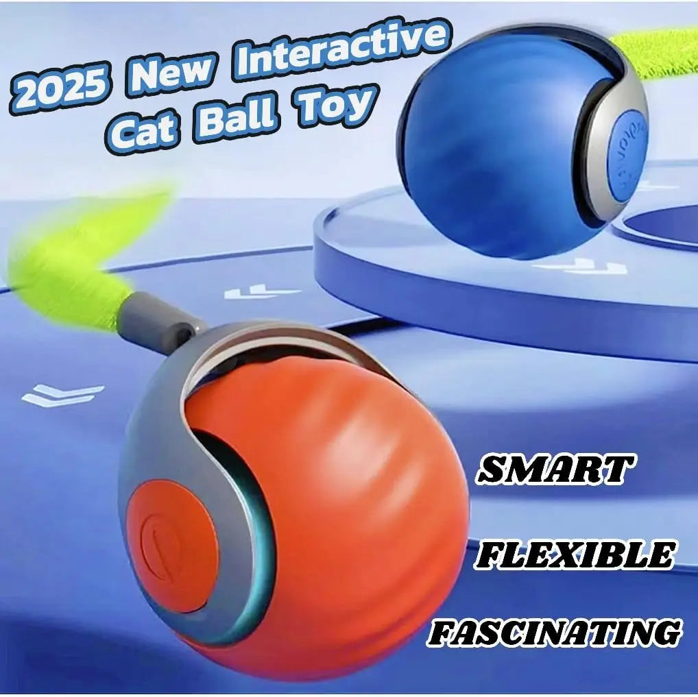 Interactive Cat Toy with Adjustable Rolling Ball, Electric Pet Plaything for Indoor Cats, Christmas Birthday Gift