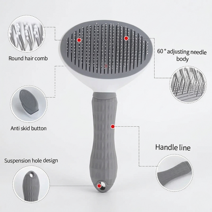 Self-Cleaning Slicker Brush