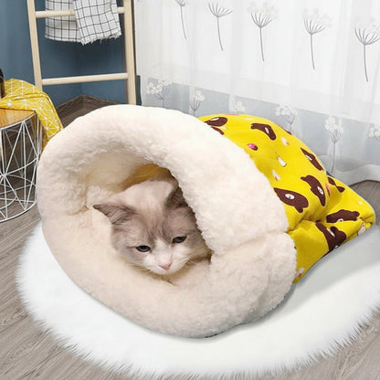 Plush Pocket Cat Sleeping Bag
