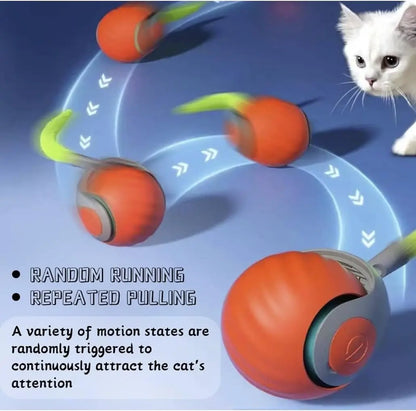 Interactive Cat Toy with Adjustable Rolling Ball, Electric Pet Plaything for Indoor Cats, Christmas Birthday Gift