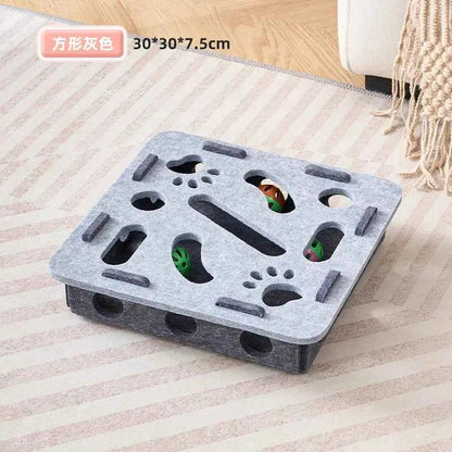 Interactive Cat Puzzle Toy with Sisal Scratching Post