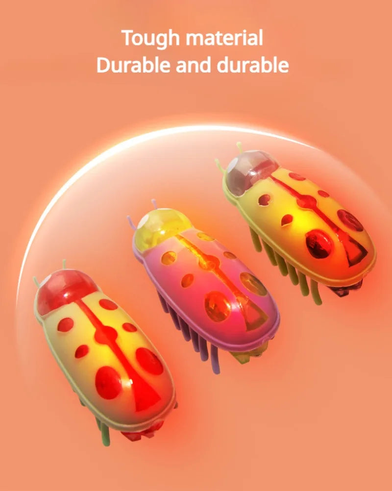 Cat Toys Luminescence Electric Worms Pet Interactions Insects Beetle Micro Worms Automatic Flipping Obstacle Avoidance Plaything