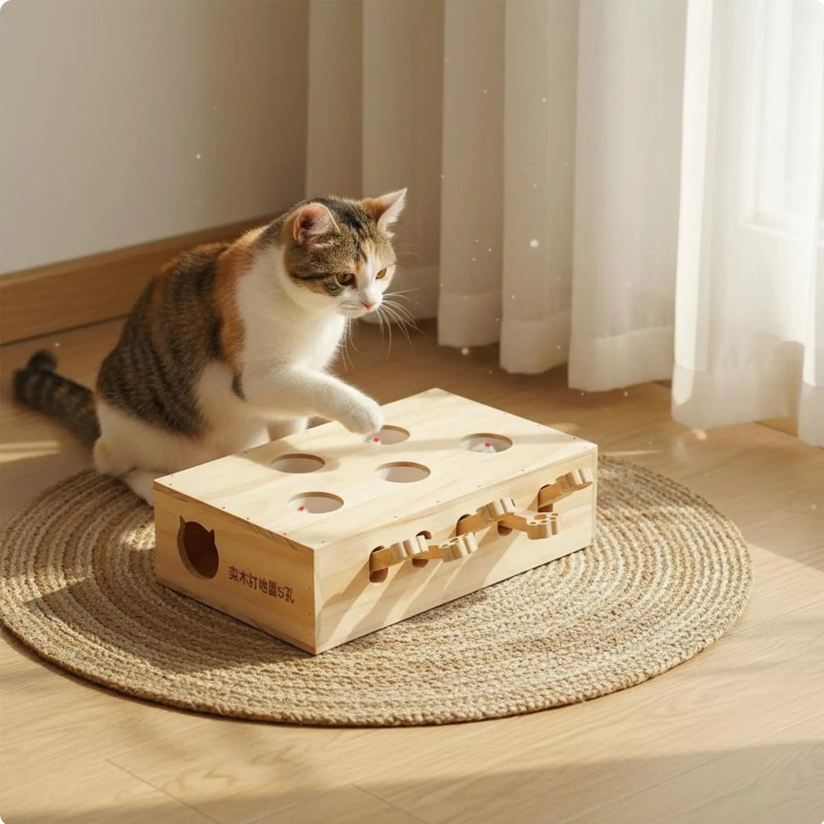 Feline Whack a Rodent Toy Boredom Relief Whack a Rodent Feline Toy Pet Accessory Exercise Safe Material for Cats, Indoor