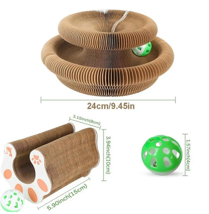Transformable Kitty Kurlz Cat Toy Wear-Resistant No Crumbs Cat Scratching Board Resistant To Scratching