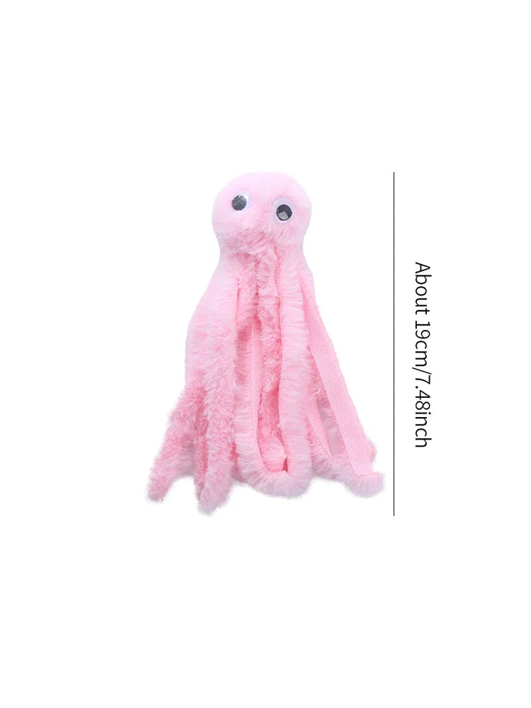 Pet Plush Toy Cat Catnip Octopus Shape Toy Bite Resistant Interactive Pet Cat Plaything Dog Teeth Cleaning Chew Toy Pet Supplies