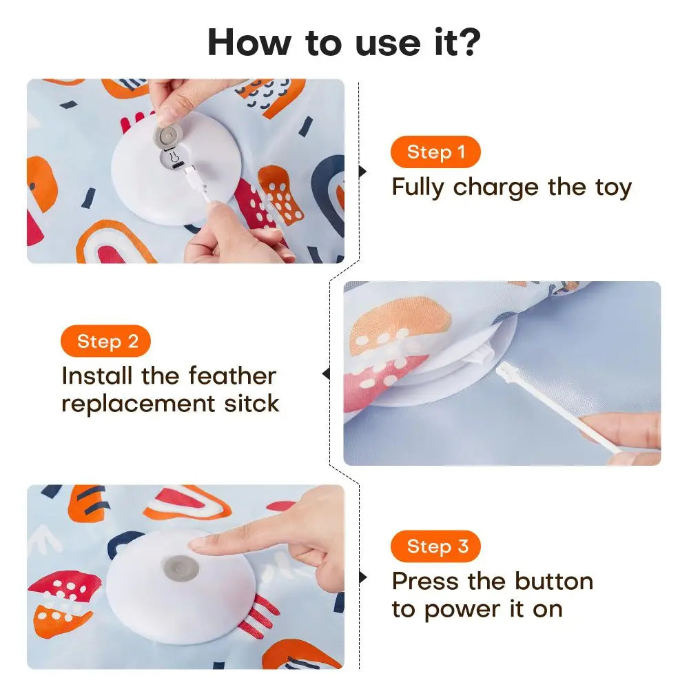 Smart Hide and Seek Cat Toy Electric Thermal Sensing Cat Catch Cover Motion Activated Real Mouse Squeaky Feather Teaser Wand