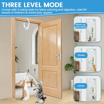 Electric Door Hanging Cat Toy Interactive Retractable plaything Funny Self-hey kitten Scratch Rope Mouse Toy Pet Products