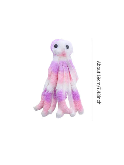 Pet Plush Toy Cat Catnip Octopus Shape Toy Bite Resistant Interactive Pet Cat Plaything Dog Teeth Cleaning Chew Toy Pet Supplies