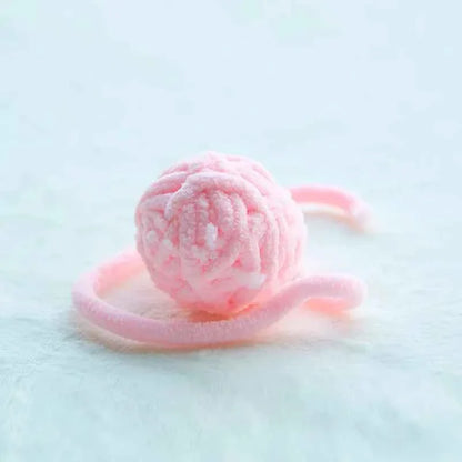 Colorful Yarn Ball Cat Toys with Bell