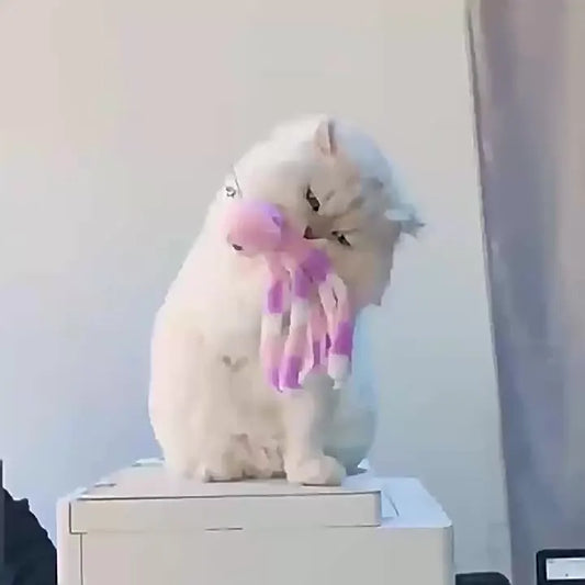 Pet Plush Toy Cat Catnip Octopus Shape Toy Bite Resistant Interactive Pet Cat Plaything Dog Teeth Cleaning Chew Toy Pet Supplies