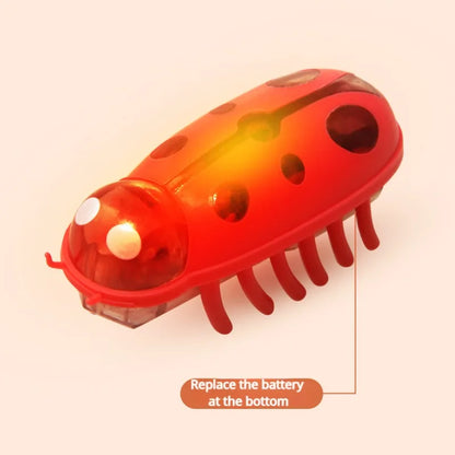 Cat Toys Luminescence Electric Worms Pet Interactions Insects Beetle Micro Worms Automatic Flipping Obstacle Avoidance Plaything