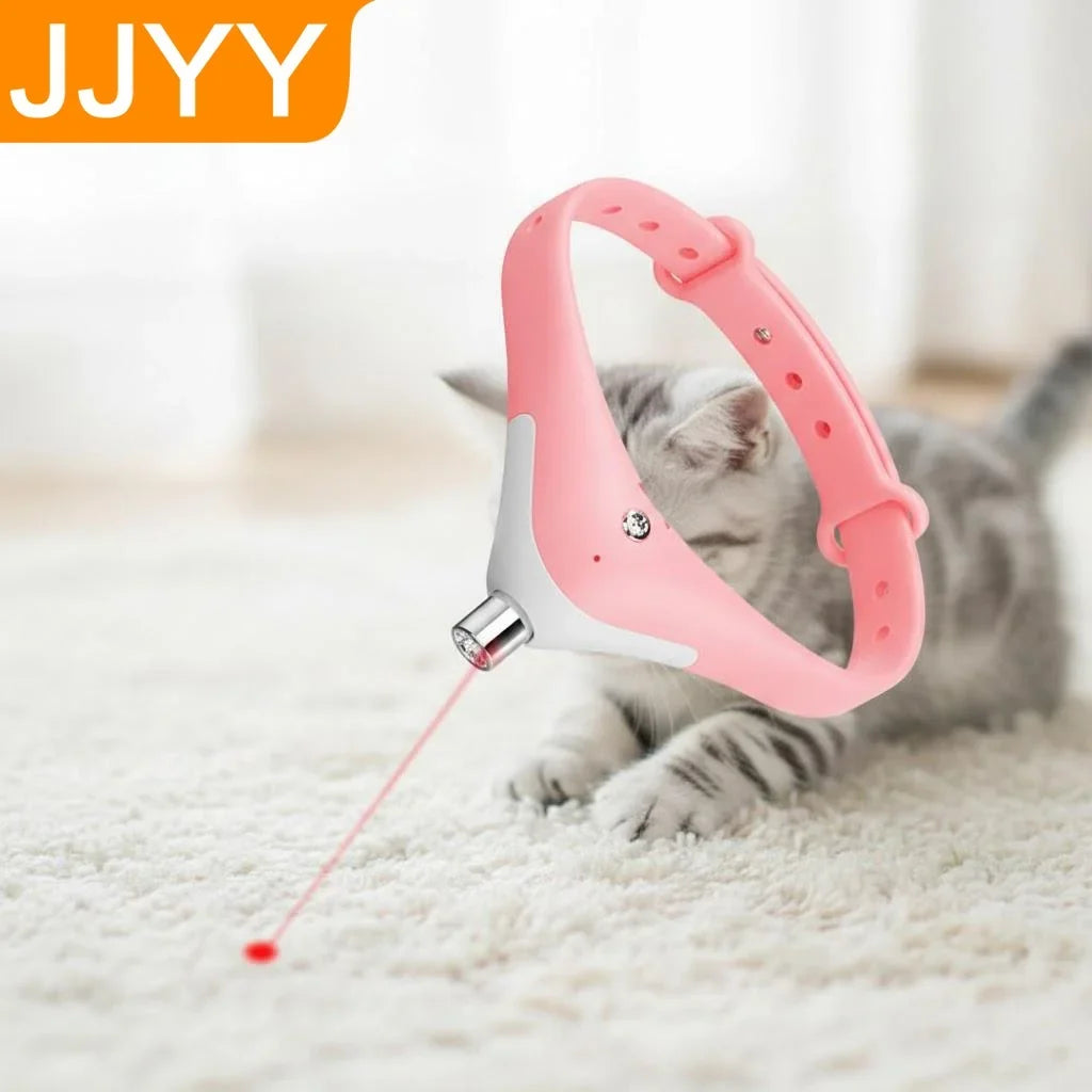 Smart Laser Cat Toys Automatic Tease Collars Interactive Pet Playthings Fun Laser Teasing Toys for Cats