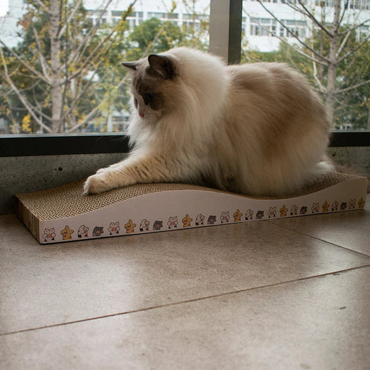 Cat Scratch Board Big Size Cat Toy Double-sided Durable Pet Scratcher Pad Bed Mat Toy Claw Care Toy Cardboard Pet Supplies