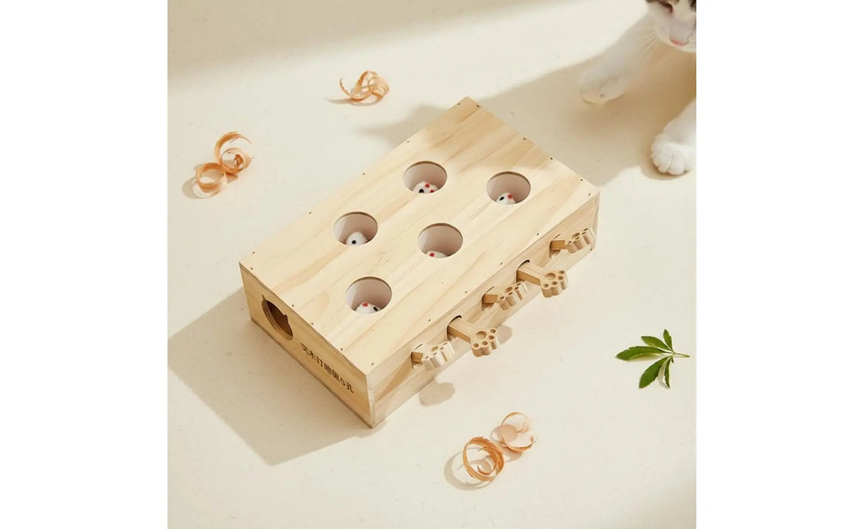 Feline Whack a Rodent Toy Boredom Relief Whack a Rodent Feline Toy Pet Accessory Exercise Safe Material for Cats, Indoor