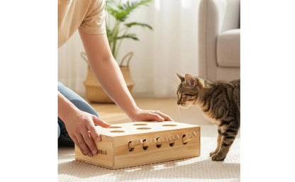 Feline Whack a Rodent Toy Boredom Relief Whack a Rodent Feline Toy Pet Accessory Exercise Safe Material for Cats, Indoor
