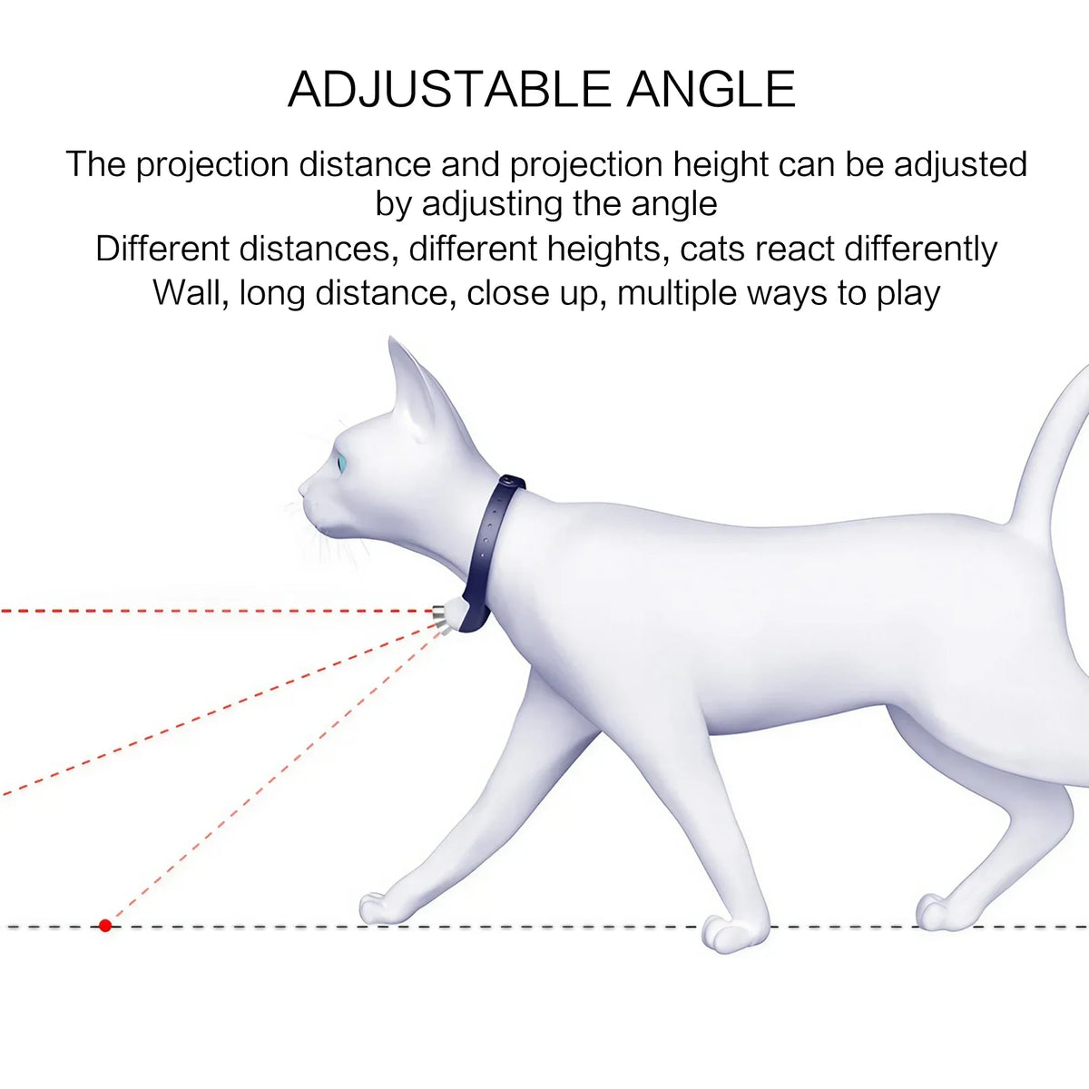 Smart Laser Cat Toys Automatic Tease Collars Interactive Pet Playthings Fun Laser Teasing Toys for Cats