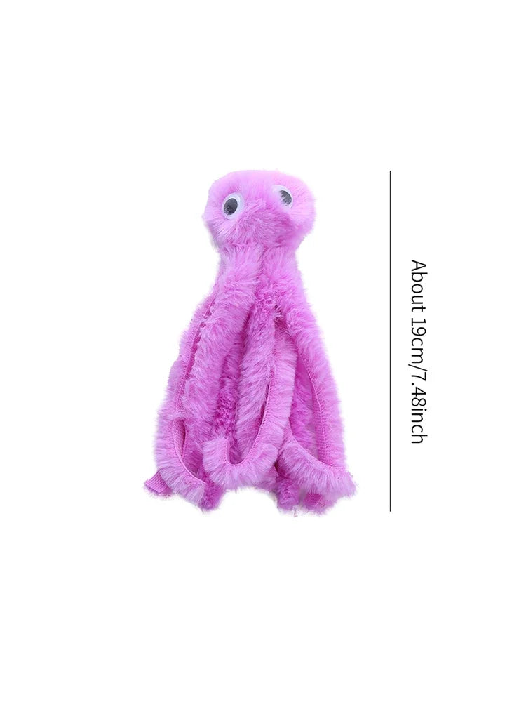 Pet Plush Toy Cat Catnip Octopus Shape Toy Bite Resistant Interactive Pet Cat Plaything Dog Teeth Cleaning Chew Toy Pet Supplies