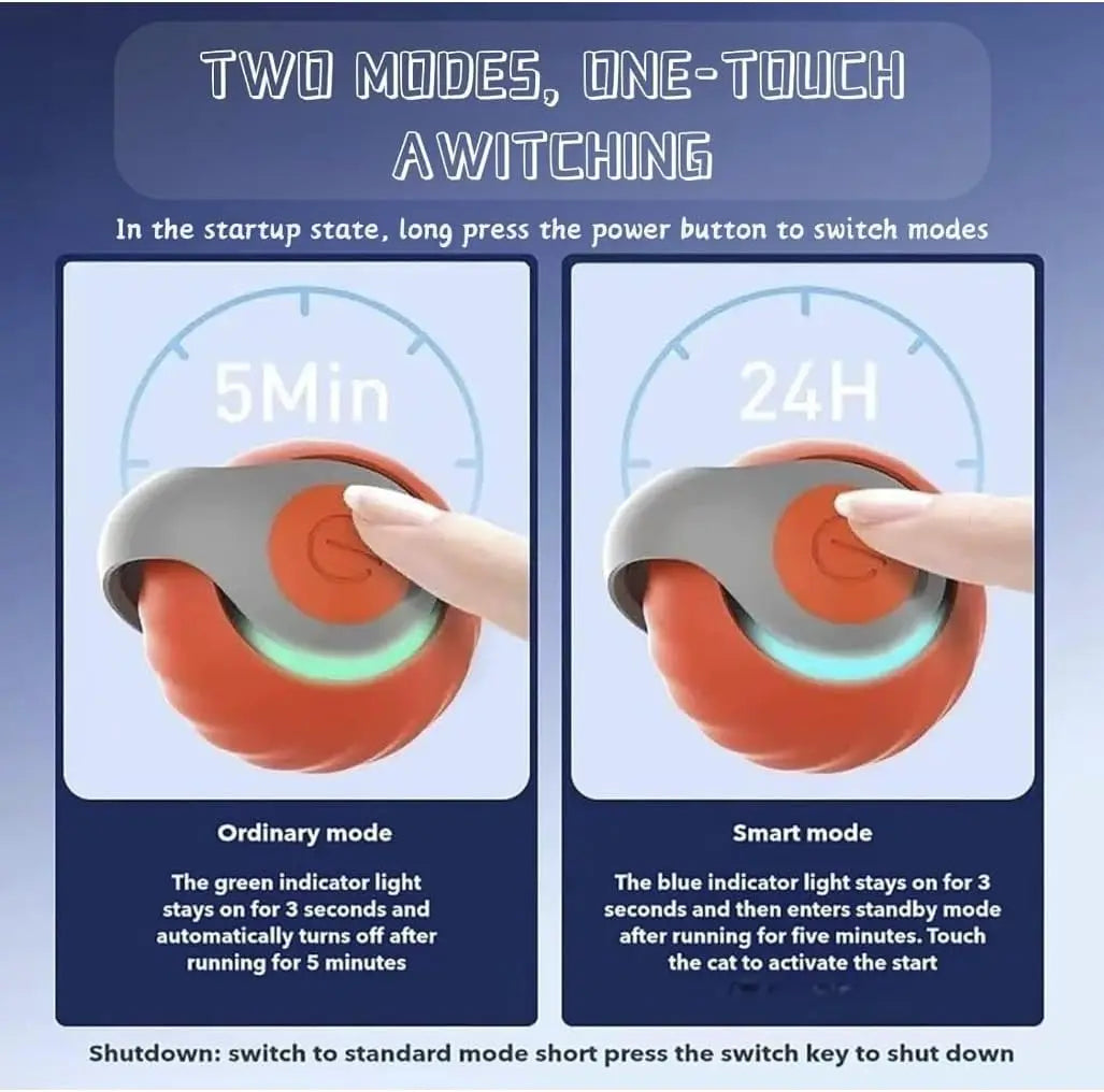 Interactive Cat Toy with Adjustable Rolling Ball, Electric Pet Plaything for Indoor Cats, Christmas Birthday Gift