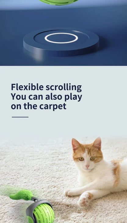 USB Rechargeable Interactive Electric Cat Toy Ball | Self-Rolling Teaser for Indoor Cats